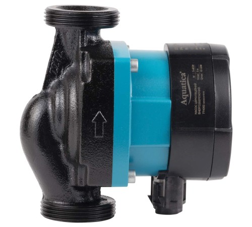 Насос циркуляційний енергозберігаючий 5-60Вт Hmax 8м Qmax 63л/хв Ø1½" 130мм + гайки Ø1" AQUATICA GPA25-8/130 III (774062)