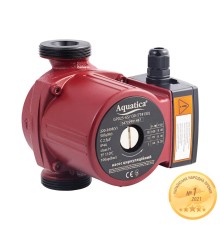 Насос циркуляційний 100Вт Hmax 6м Qmax 75л/хв Ø1½" 130мм+гайки Ø1" AQUATICA (774133)