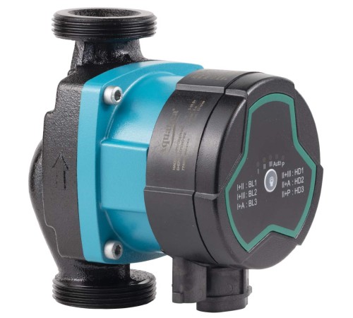 Насос циркуляційний енергозберігаючий 5-60Вт Hmax 8м Qmax 63л/хв Ø1½" 130мм + гайки Ø1" AQUATICA GPA25-8/130 III (774062)