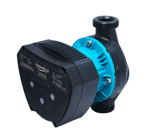 Насос циркуляційний енергозберігаючий 8-130Вт Hmax 8м Qmax 108л/хв Ø1½" 180мм + гайки Ø1" AQUATICA GPA25-8/180 IV (774075)