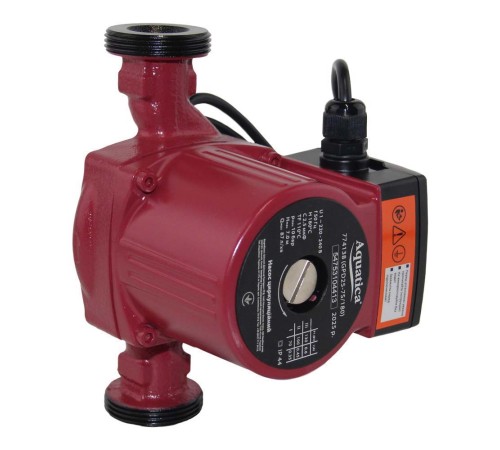Насос циркуляційний 130Вт Hmax 7м Qmax 87л/хв Ø1½" 180мм+гайки Ø1" AQUATICA (774138)