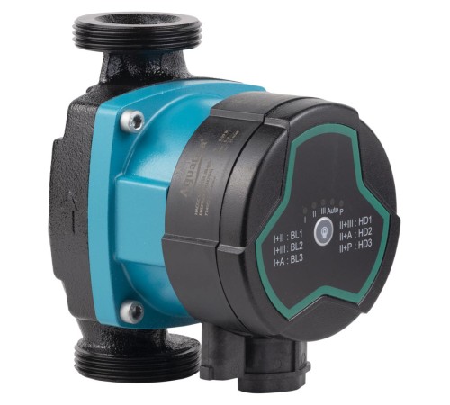 Насос циркуляційний енергозберігаючий 5-39Вт Hmax 6м Qmax 53л/хв Ø1½" 130мм + гайки Ø1" AQUATICA GPA25-6/130 III (774052)