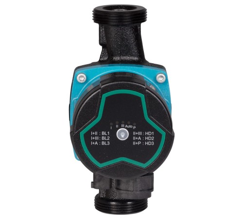 Насос циркуляційний енергозберігаючий 5-60Вт Hmax 8м Qmax 63л/хв Ø1½" 180мм + гайки Ø1" AQUATICA GPA25-8/180 III (774063)