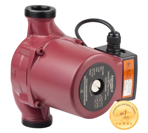 Насос циркуляційний 245Вт Hmax 8м Qmax 200л/хв Ø1½" 180мм + гайки Ø1" AQUATICA (774141)