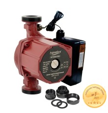 Насос циркуляційний з термодатчиком 100Вт Hmax 6м Qmax 75л/хв Ø1½" 180мм+гайки Ø1" AQUATICA (774032)