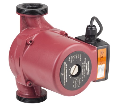 Насос циркуляційний 245Вт Hmax 8м Qmax 200л/хв Ø2" 180мм + гайки Ø1¼" AQUATICA (774142)