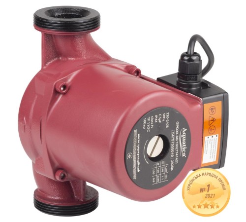Насос циркуляційний 245Вт Hmax 8м Qmax 200л/хв Ø2" 180мм + гайки Ø1¼" AQUATICA (774142)