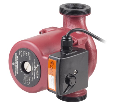 Насос циркуляційний 245Вт Hmax 8м Qmax 200л/хв Ø2" 180мм + гайки Ø1¼" AQUATICA (774142)