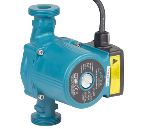 Насос циркуляційний 74Вт Hmax 4м Qmax 55л/хв Ø1½" 180мм+гайки Ø1" LEO 3.0 LRP25-40/180 (774412)