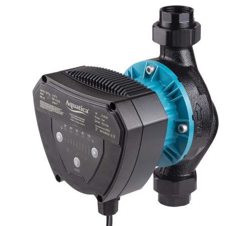 Насос циркуляційний енергозберігаючий 6-90Вт Hmax 6м Qmax 92л/хв Ø1½" 180мм + гайки Ø1" AQUATICA GPA25-6/180 IV (774071)