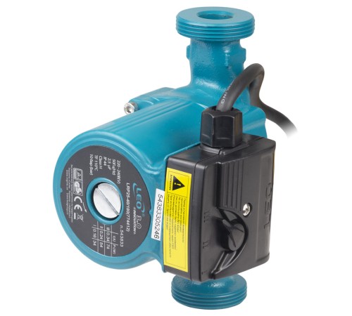 Насос циркуляційний 74Вт Hmax 4м Qmax 55л/хв Ø1½" 180мм+гайки Ø1" LEO 3.0 LRP25-40/180 (774412)