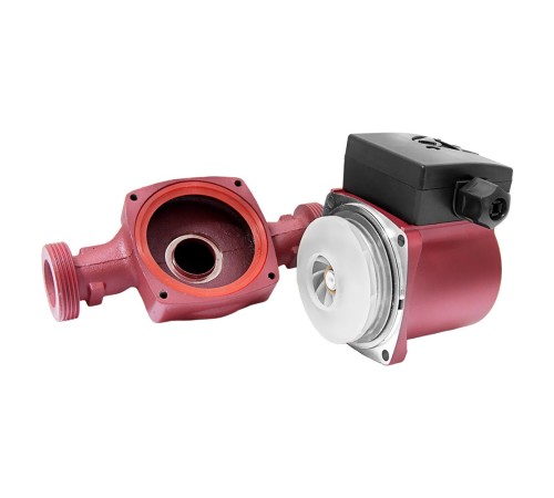Насос циркуляційний 100Вт Hmax 6м Qmax 50л/хв Ø1½" 180мм бордо+гайки Ø1" WETRON LPS25-6/180B (774232)