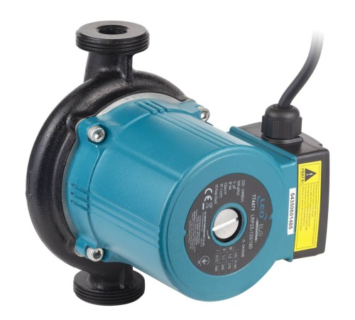 Насос циркуляційний 270Вт Hmax 12м Qmax 65л/хв Ø1½" 180мм+гайки Ø1" LEO 3.0 LRP25-120/180 (774471)