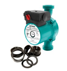 Насос циркуляційний 75Вт Hmax 4м Qmax 40л/хв Ø1 1/2" 180мм зел+гайки Ø1 WETRON LР525–4/180С (774312)