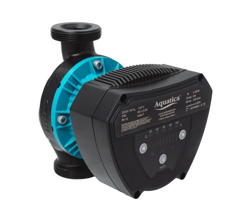 Насос циркуляційний енергозберігаючий 6-90Вт Hmax 6м Qmax 108л/хв Ø2" 180мм + гайки Ø1¼" AQUATICA GPA32-6/180 IV (774073)