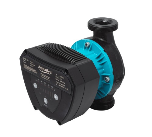 Насос циркуляційний енергозберігаючий 6-90Вт Hmax 6м Qmax 108л/хв Ø2" 180мм + гайки Ø1¼" AQUATICA GPA32-6/180 IV (774073)