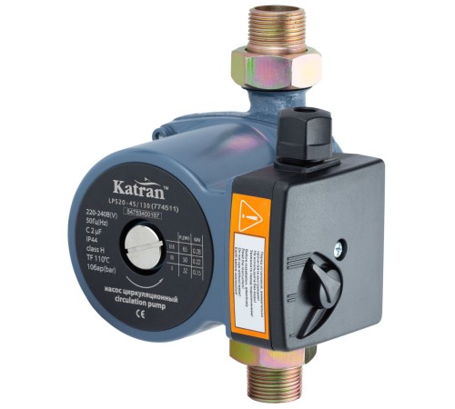 Насос циркуляційний 65Вт Hmax 4м Qmax 63л/хв Ø1" 130мм+гайки Ø¾" WETRON (774511)