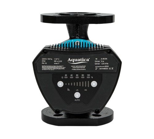 Насос циркуляційний енергозберігаючий фланц 6-90Вт Hmax 6м Qmax 125л/хв DN40 220мм + відповідний фланець AQUATICA GPA40-6F/220 IV (774082)
