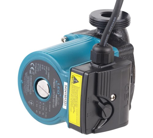Насос циркуляційний 96Вт Hmax 6м Qmax 58л/хв Ø1½" 130мм+гайки Ø1" LEO 3.0 LRP25-60/130 (774433)