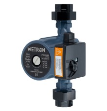 Насос циркуляційний 65Вт Hmax 4м Qmax 63л/хв Ø1 1/2" 180мм + гайки Ø1" WETRON (774512)