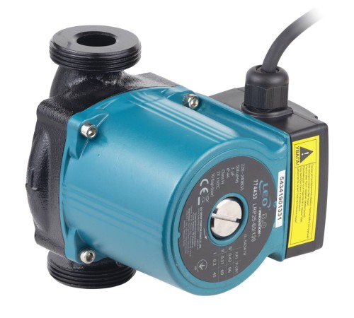 Насос циркуляційний 96Вт Hmax 6м Qmax 58л/хв Ø1½" 130мм+гайки Ø1" LEO 3.0 LRP25-60/130 (774433)