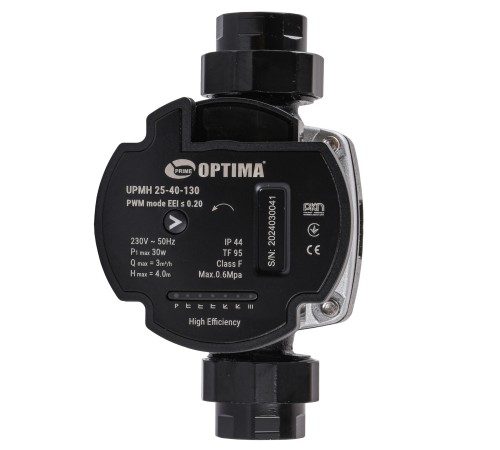 Насос циркуляційний енергоощадний Optima PRIME UPMH 25-40AUTO 130мм + гайки
