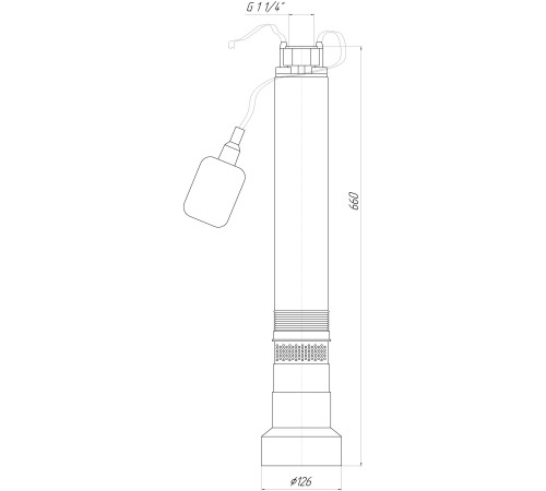 Насос колодязний OPTIMA OP 5,1 - 40/5 F 0,37 кВт, P max=0,45 кВт( з поплавком )