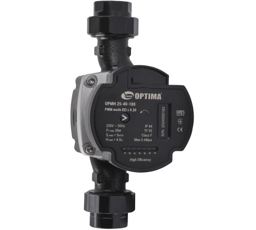 Насос циркуляційний енергоощадний Optima PRIME UPMH 25-40AUTO 180мм + гайки