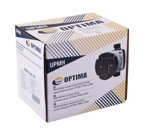 Насос циркуляційний енергоощадний Optima PRIME UPMH 25-80AUTO 130мм + гайки