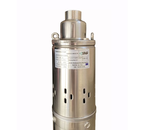 Насос свердловинний шнековий VOLKS pumpe 4QGD 2,5-60-0,75кВт 4 дюйми +кабель 15м