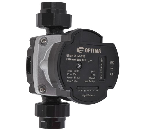 Насос циркуляційний енергоощадний Optima PRIME UPMH 25-60AUTO 130мм + гайки