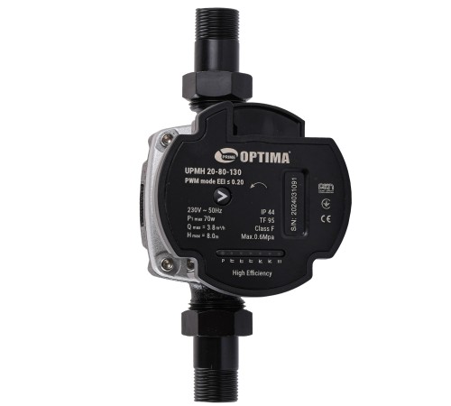 Насос циркуляційний енергоощадний Optima PRIME UPMH 20-80AUTO 130мм + гайки