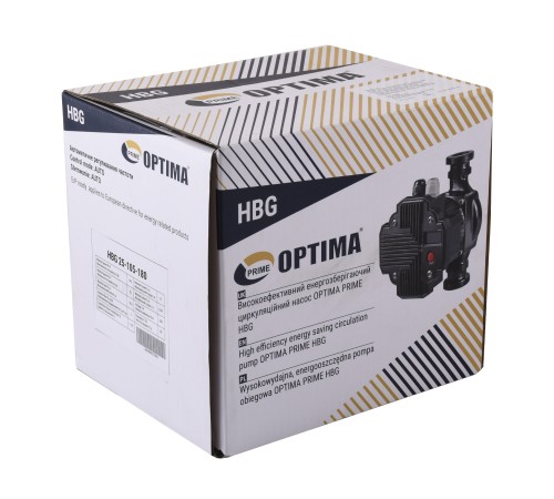 Насос циркуляційний енергоощадний Optima PRIME HBG 25-105AUTO 180мм