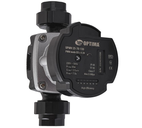 Насос циркуляційний енергоощадний Optima PRIME UPMH 25-70AUTO 130мм + гайки