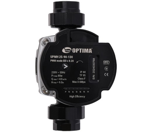 Насос циркуляційний енергоощадний Optima PRIME UPMH 25-90AUTO 130мм + гайки