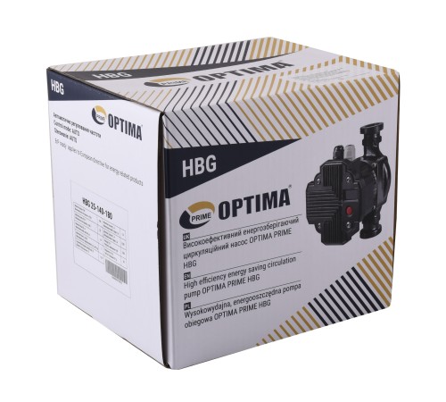 Насос циркуляційний енергоощадний Optima PRIME HBG 25-140AUTO 180мм