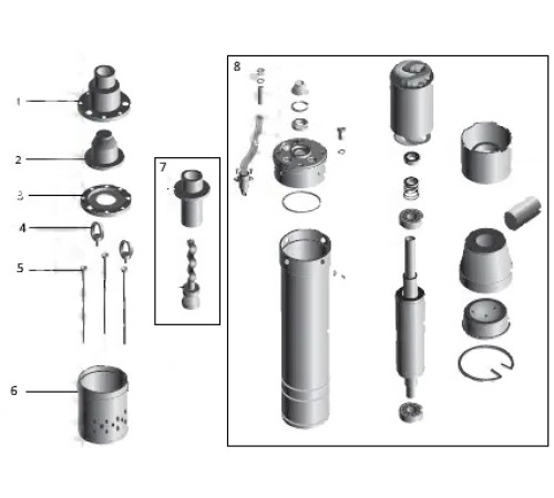 Насос свердловинний шнековий VOLKS pumpe 3QGD 1,5-90-0,55кВт 3 дюйми + кабель 15м