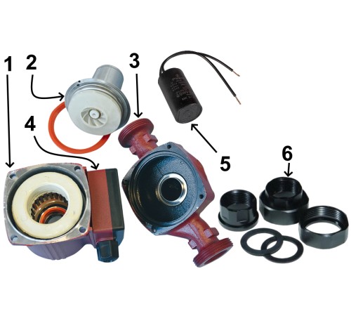 Насос циркуляційний VOLKS pumpe ZP25/4 130мм + гайки
