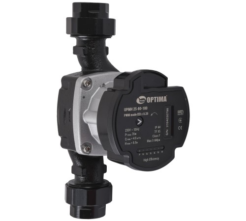 Насос циркуляційний енергоощадний Optima PRIME UPMH 25-80AUTO 180мм + гайки