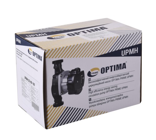 Насос циркуляційний енергоощадний Optima PRIME UPMH 25-80AUTO 180мм + гайки