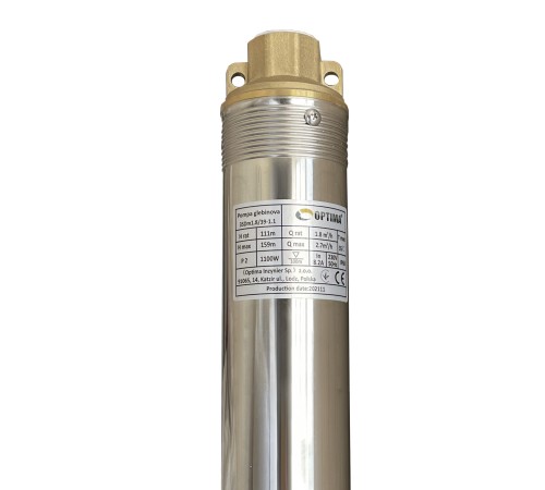 Насос свердловинний з підв, стійк, до піску 3″ OPTIMA 3SDm1,8/39 1,1 кВт 159м +пульт+кабель 75м NEW