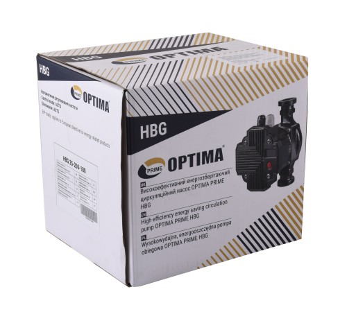 Насос циркуляційний енергоощадний Optima PRIME HBG 25-200AUTO 180мм