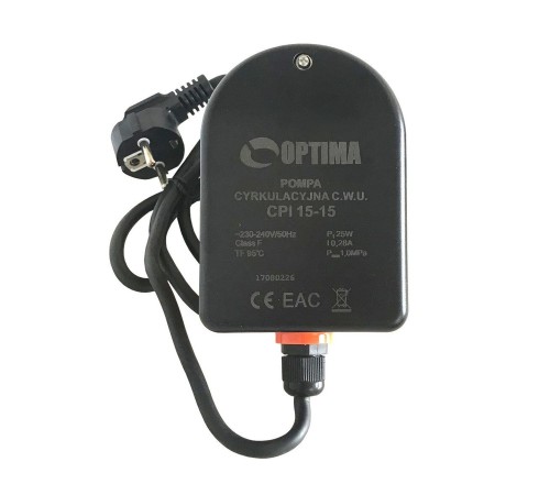 Насос рециркуляційний Optima CPI 15-15 84 мм + кабель з вилкою!